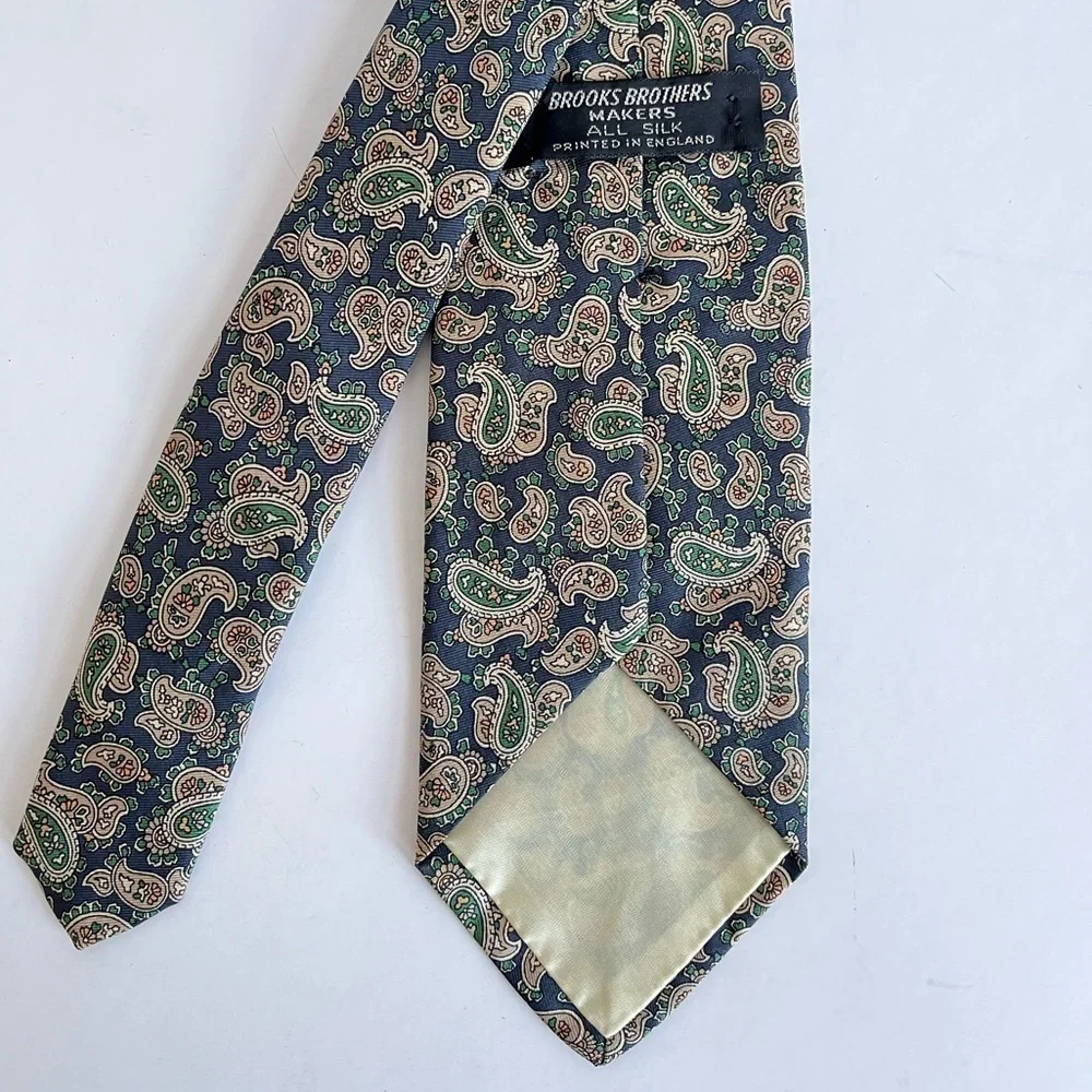 Brooks Brothers Paisley Silk Tie Vintage
